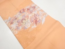 7714618: JAPANESE KIMONO / FLOWER ARABESQUE PATTERN WOVEN NAGOYA OBI