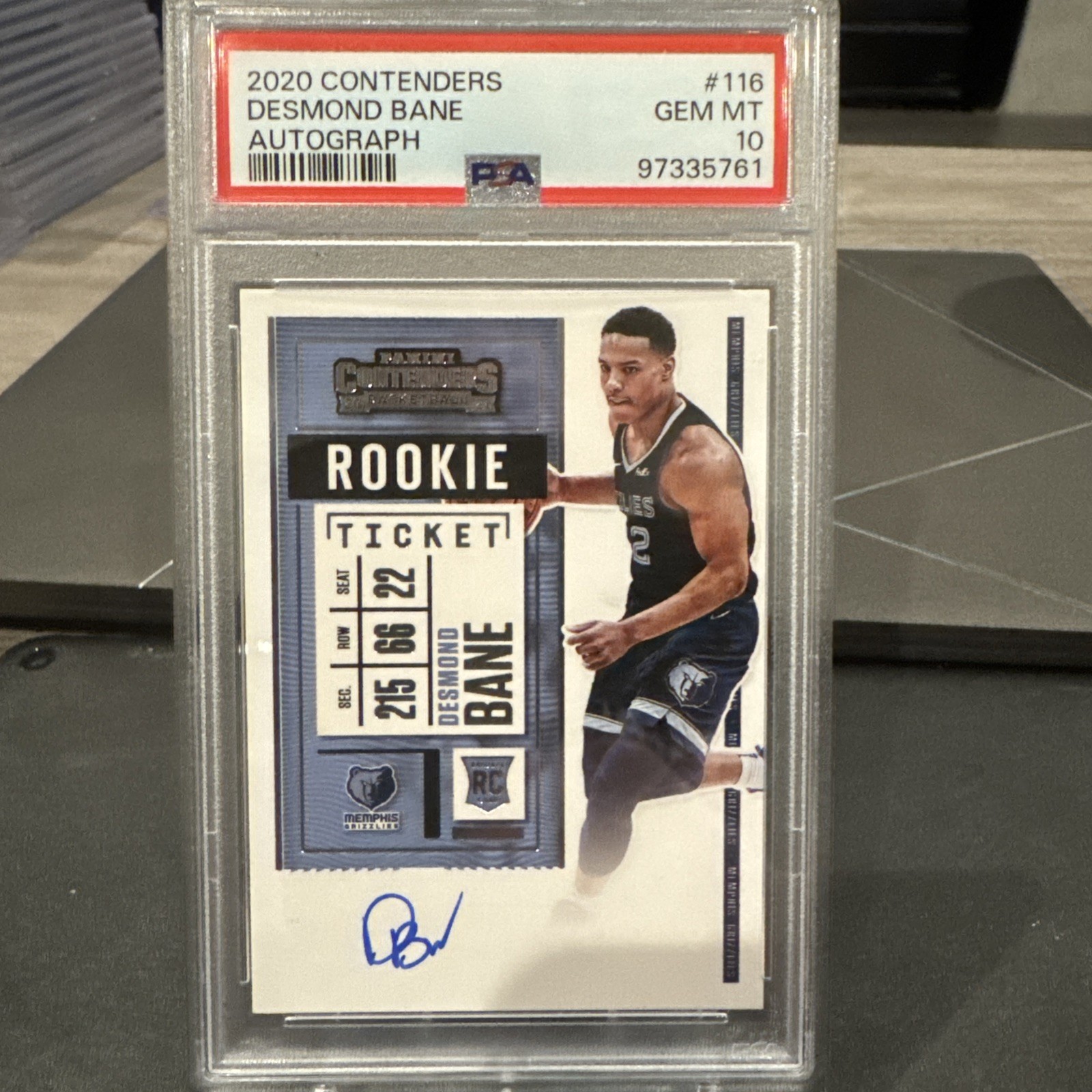 Desmond Bane 2020 Contenders Rookie Ticket Auto PSA 10 GEM 💎 RC