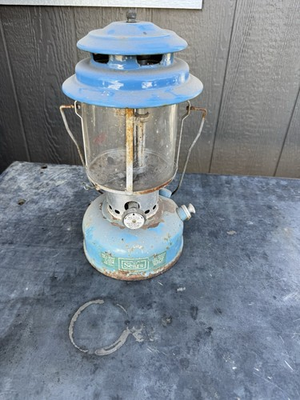 #ad Vintage Sears Roebuck and C0. Blue Gas Lantern Barn Find $119.99