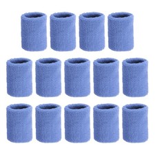 Wrist Sweatbands Sports Wrist Bands Sweat Lake Blue Pack of 14