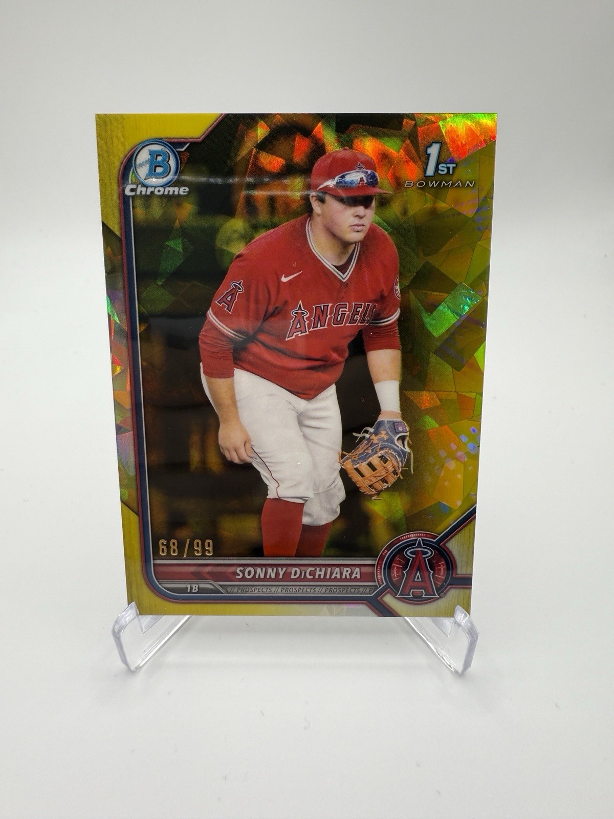 2022 Bowman Chrome Sapphire Sonny DiChiara 1st Bowman Yellow Parallel /99 #BDC16