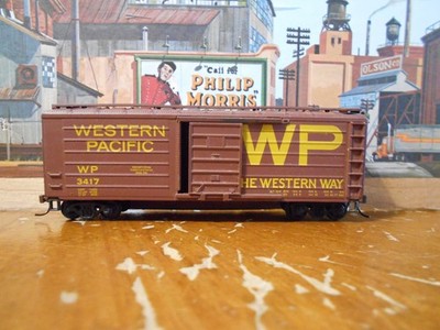 HO Scale Trains Roundhouse #1025 Western Pacific Box Car #3417