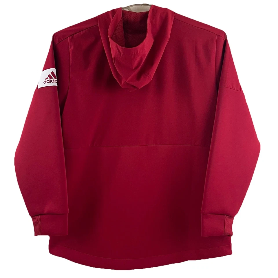 Indiana Hoosiers IU Adidas Equipo Jugador Emitido Cremallera Completa Malla Forrada Chaqueta Roja Foto 3 de 4