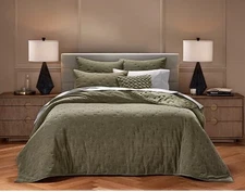 Hotel Collection Reversible Chenille 3 Piece Quilted Full/QUEEN Coverlet Set