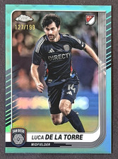 Luca De La Torre AQUA REFRACTOR /199 #128 2025 Topps Chrome MLS San Diego FC