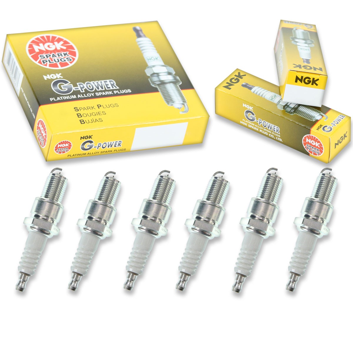 6 pcs NGK G-Power Spark Plugs for 2000 Chrysler Voyager 3.0L V6 - Engine Kit vo