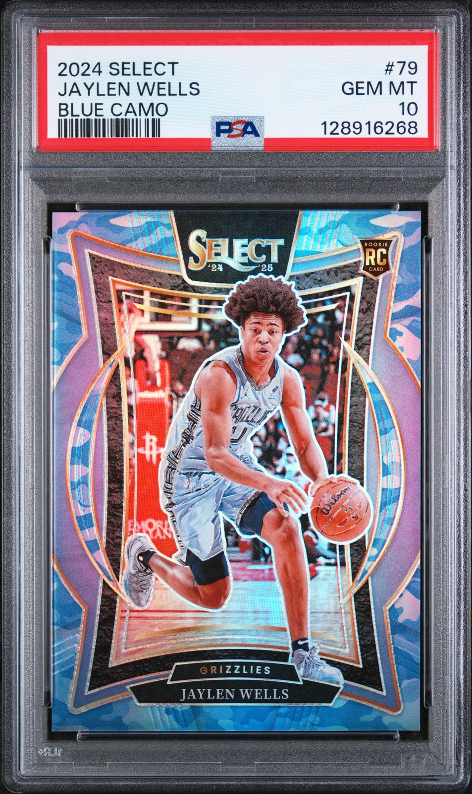 2024 PANINI SELECT BLUE CAMO #79 JAYLEN WELLS 44/99 PSA 10