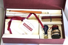 coffret set calligraphie Stuart Houghton - encre, cire, porte-plume, plumes ...