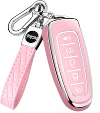 Key Fob Cover for Ford with Keychain Explorer Edge Expedition Flex Focus Taurus