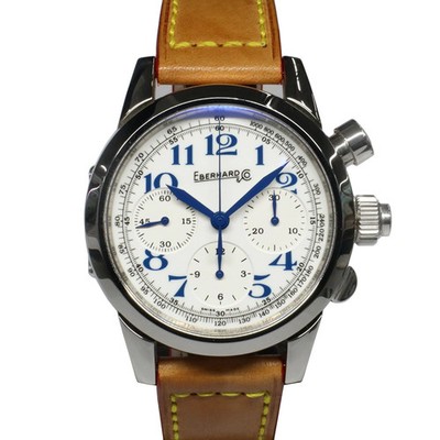 EBERHARD Tazio Nuvolari Vanderwild Cup 31045.1 White Men's Used Watch #31031