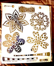 Dylusions rubber stamp: Doodle Blooms