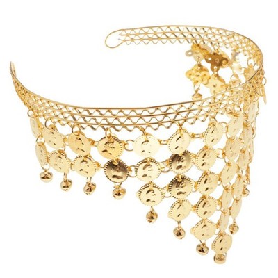 Zigeuner-Bauchtanz-Schmuck-Set, Goldmünze, Haarreifen Für Frauen
