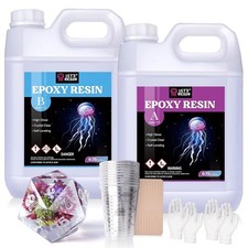 Resin Epoxy Kit 1.5 Gallon Bubble Free Crystal Clear Epoxy Resin Supplies New