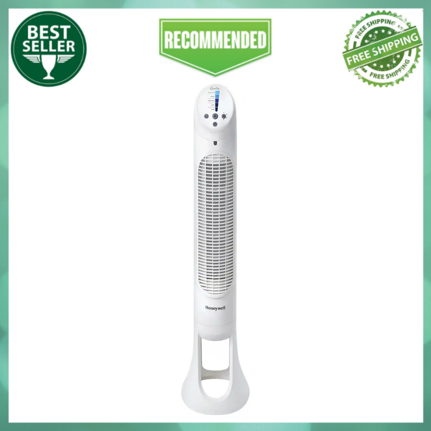 Honeywell - QuietSet 5-Speed Oscillating Tower Fan HYF260W -