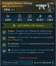 Borderlands 4 • MODDED • Rowan's Wombo Combo SMG • 295k DPS • Lvl 50 • PS PC XB