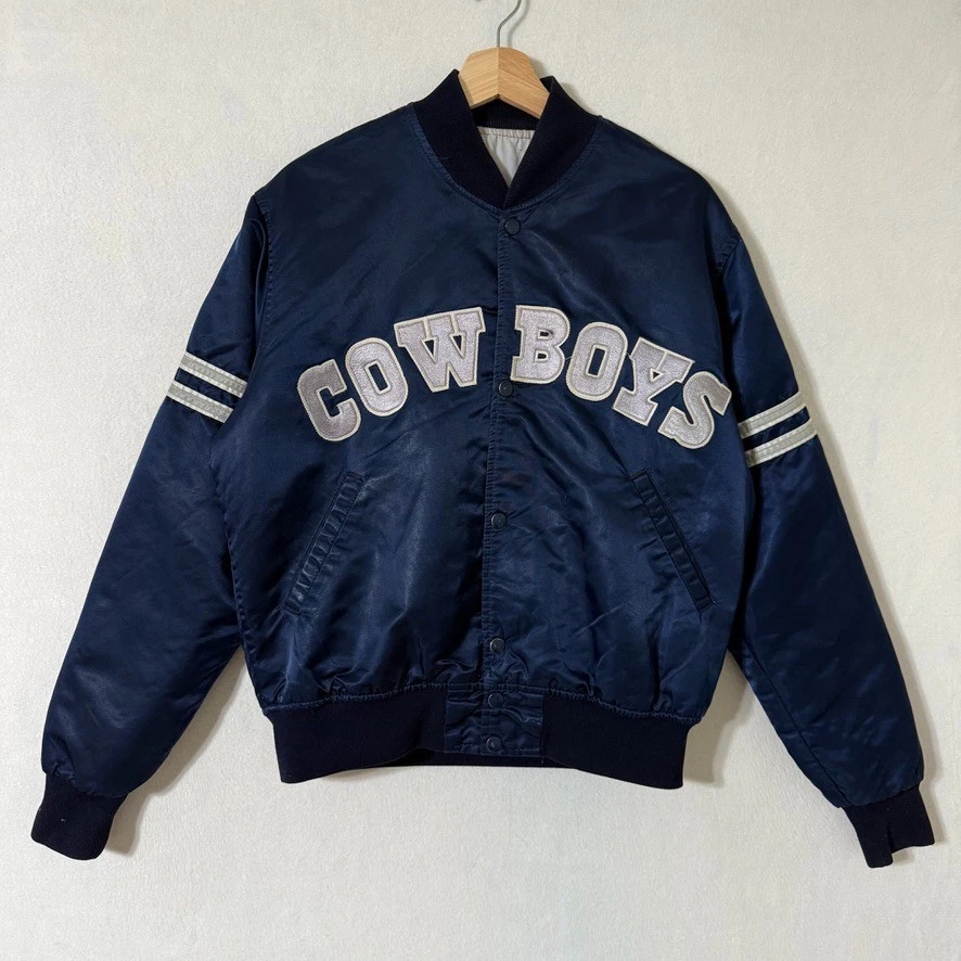 Chaqueta De Colección Años 80 90 Starter Dallas Cowboys Satén Azul Marino M NFL Pro Line Acolchada Foto 2 de 4