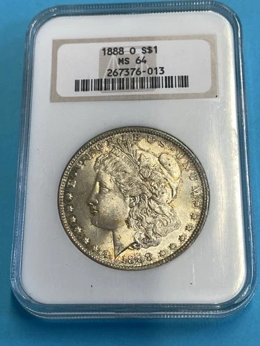 1888-O Morgan Silver Dollar MS64 NGC Nicely Toned Old Holder