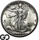 1947-D Walking Liberty Half Dollar, Nice Choice BU++