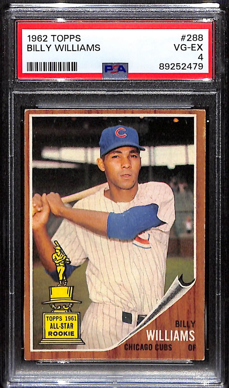 1962 Topps #288 Billy Williams - Chicago Cubs - PSA 4