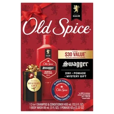Old Spice Holiday Pack for Men – Swagger 2-in-1 Shampoo Pomade Styler Body Wash