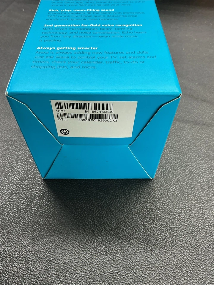Amazon Echo (2nd Generation) Smart Speaker with Alexa - New Never Opened - Image 4 of 4