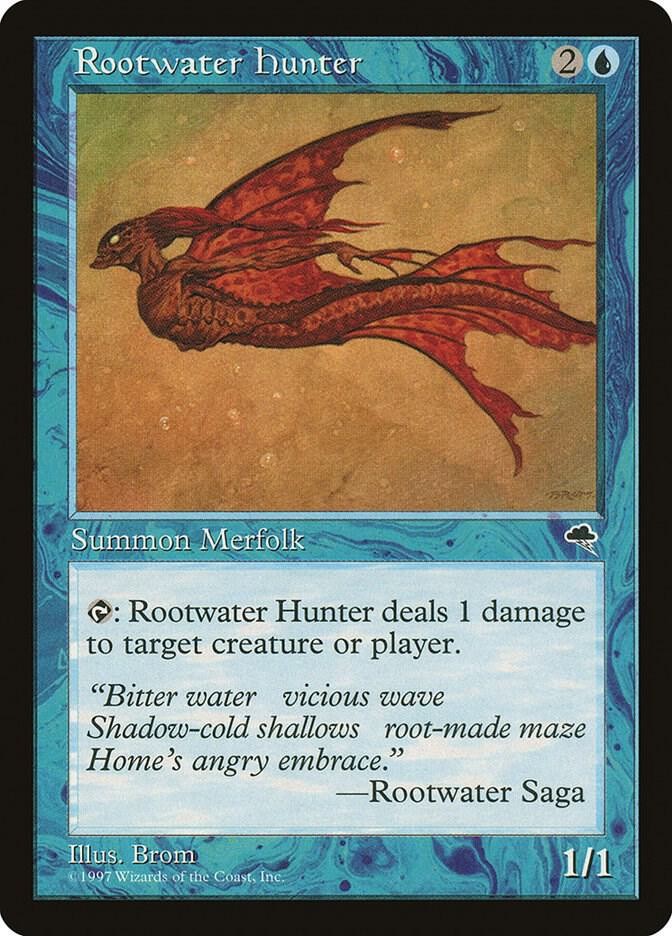 Rootwater Hunter 82 Tempest Magic The Gathering MTG Card 1997 Near Mint