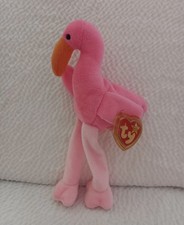 Ty Beanie Babies Pinky the Flamingo Plush Toy collectible 1998
