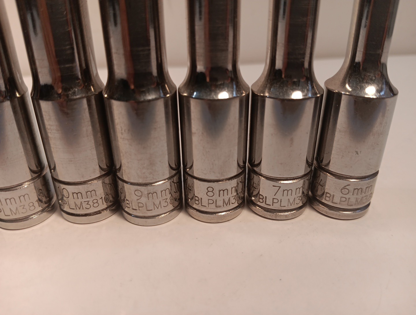 Blue Point 13 Pc 3/8” Drive Deep Metric Socket Set 6mm-18mm 12pt BLPLM Tool Xlnt