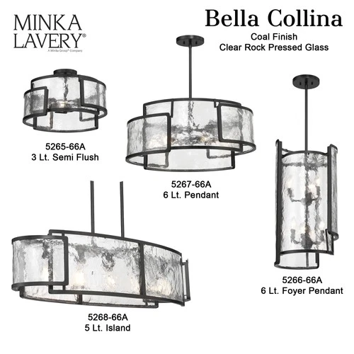 Minka Lavery 5267 Bella Collina 6 Light 28"W Pendant - Coal - Picture 7 of 11