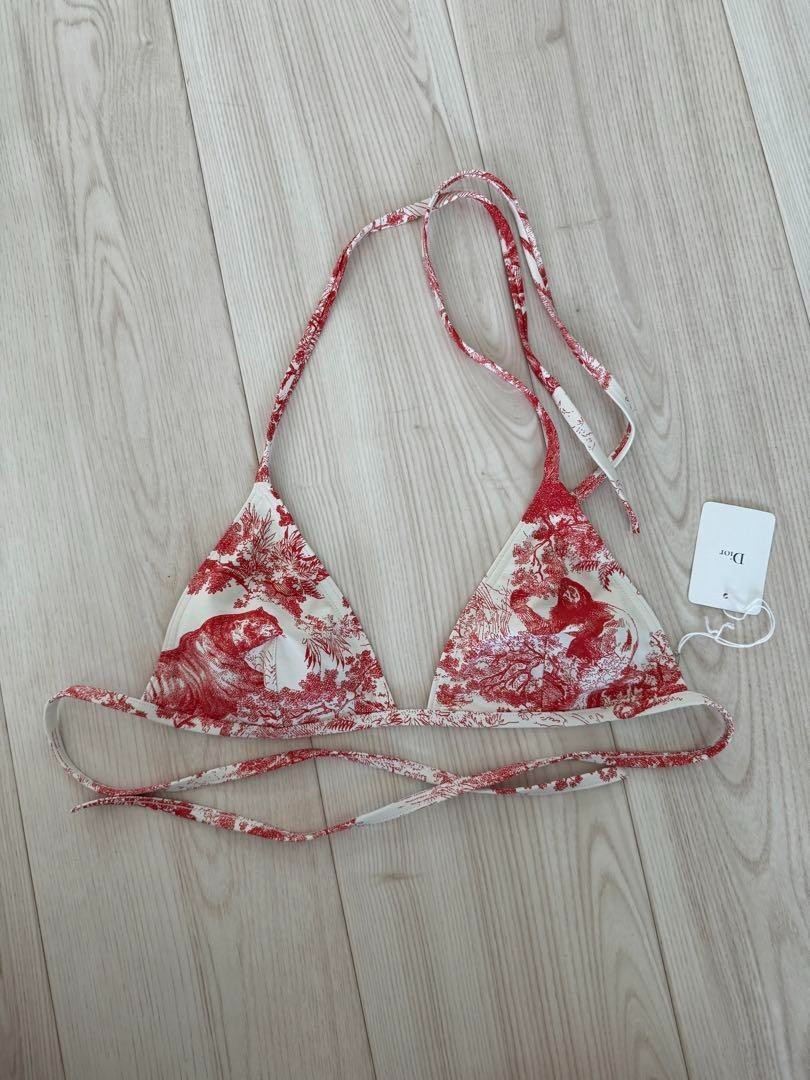 Christian Dior Swimsuit Bikini Top Color PInk Size M Women's