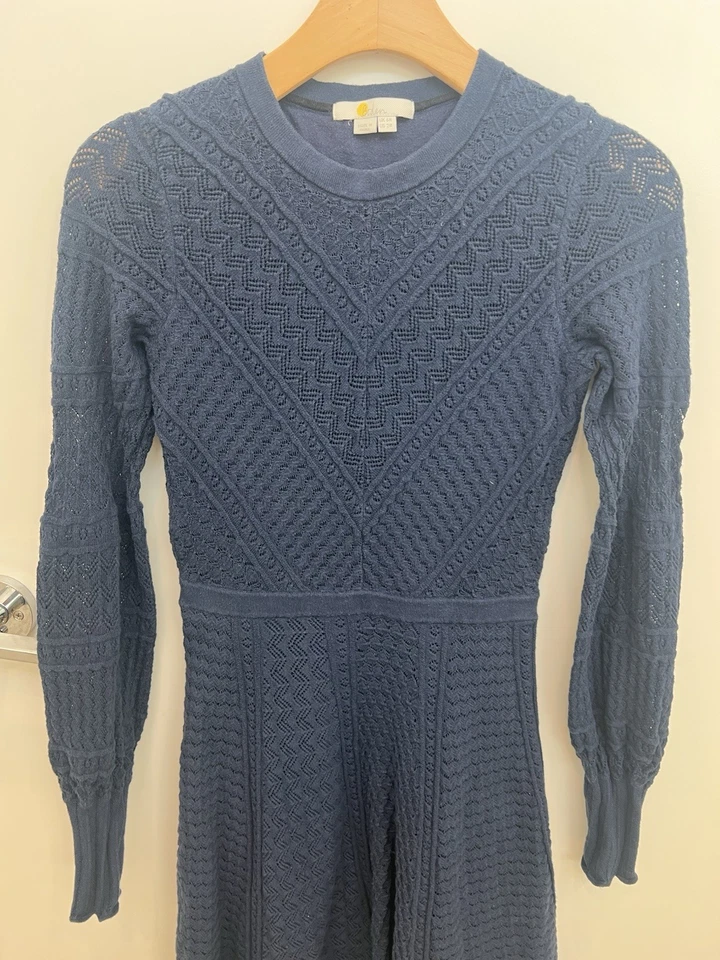 Boden длинным рукавом вязаное платье темно-синий размер 2 - Изображение 2 из 4