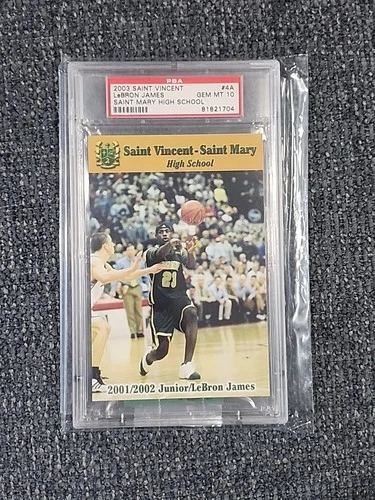 2003 SAINT VINCENT LEBRON JAMES #4A SAINT MARY HIGH SCHOOL CARD PSA 10 GEM MINT