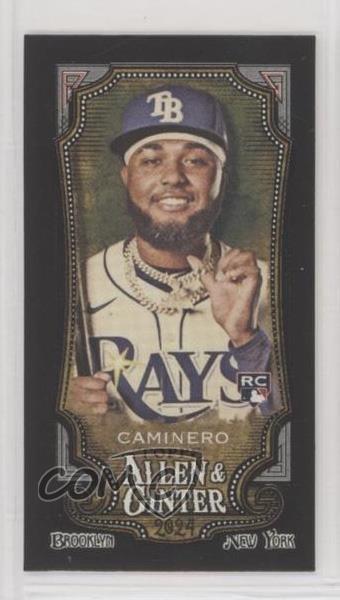 2024 Topps Allen & Ginter Mini Black Border Junior Caminero #92 0r4