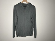 Nike Mens Gray Dri-Fit Yoga Full Zip Hoodie Size Small