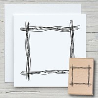 Stempel Linienrahmen - Motivstempel Holzstempel Scrapbooking Karten Diy
