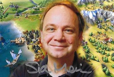 Sid Meier signed/auto 4x6 photo Civilization Video Game designer Rare COA LOOK!
