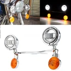 LED Passing Turn  Spot Lights Bar For Kawasaki Vulcan 750  900 1500 1600 1700