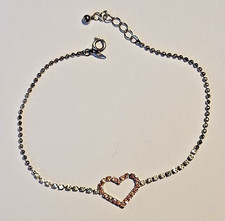 Sparkling Chain w/ Rhinestones heart Accent A...