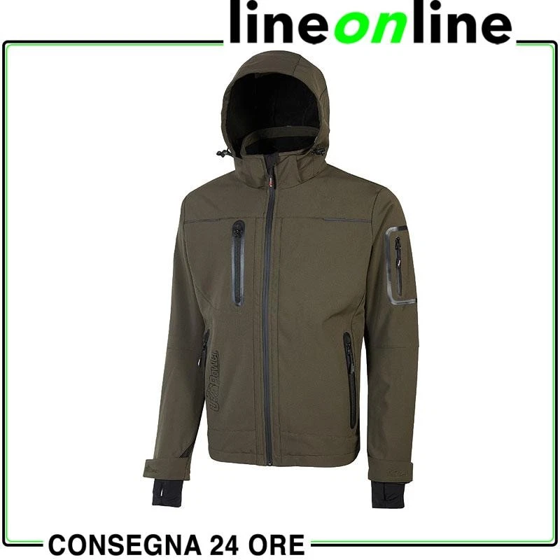 Giacca softshell da lavoro U-Power Space impermeabile traspirante con cappuccio - Immagine 4 di 4