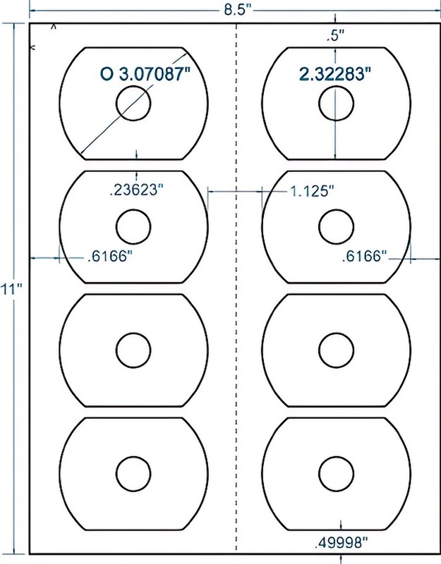 Compulabel 312682 Business Card CD Labels (600 White Sheets 4,800 CD Labels)