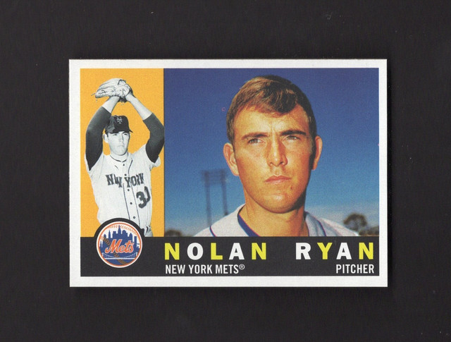 #577 NOLAN RYAN, N. Y. Mets ~ 2010 NSCC Show Retro PROMO 1960 Topps style card