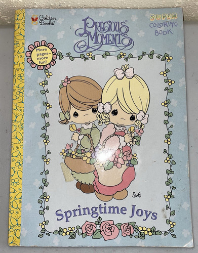 Vintage '98 Precious Moments Golden Book Coloring Book "Springtime Joys"