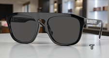 BURBERRY BE4396U 300187 Wren Black Dark Grey 57 mm Men's Sunglasses