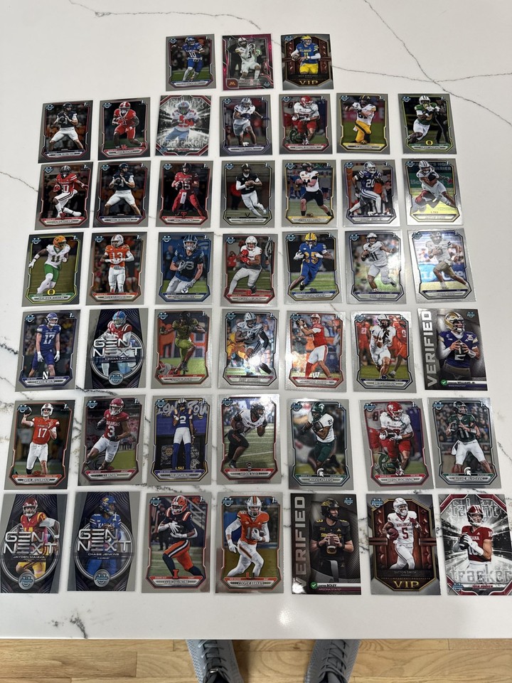 Bowman Chrome U Football 1st Bowman Bo Jackson Talent Tracker Perich 45-card lot