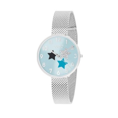 Damenuhr LIU JO LUXURY COMPLICITY TLJ1808 Stahl Mesh Swarovski Türkis