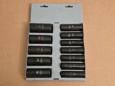 Vintage Craftsman 12-piece Metric 12 Drive 6-point Deep Impact Socket Set. Usa Vintage Craftsman 12-piece Metric 12 Drive 6-point Deep Impact Socket Set. Usa