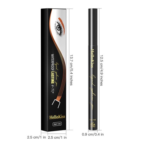 Enhancer Tint Liquid Eyebrow Pen Ink Tattoo 3D Fork Tip Long Lasting Brow ~ - Picture 6 of 21
