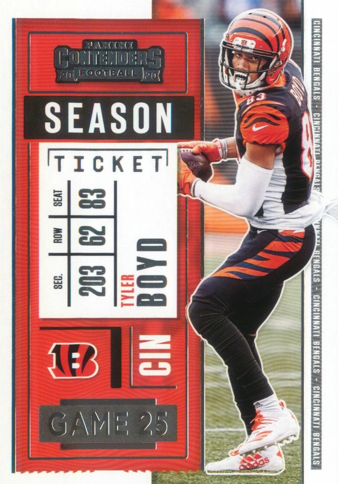 Tyler Boyd 2020 Panini Contenders Season Ticket #86 Cincinnati Bengals