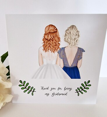 will you be my bridesmaid dress card Thank you for being my bridesmaid wedding will you be my bridesmaid cartoon  card