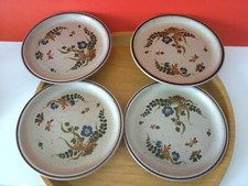 Pfalzkeramik - 4 Kuchenteller Blumendekor 70er Vintage Landhaus 